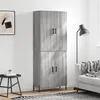 Image de vidaXL Buffet haut Sonoma gris 69,5x34x180 cm Bois d'ingénierie, buffet, armoire latérale, armoire de rangement, armoire, buffets, armoire haute