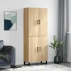 Image de Buffet haut Chêne sonoma 69,5x34x180 cm Bois d ingénierie