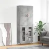 Image de vidaXL Buffet haut Gris béton 69,5x34x180 cm Bois d'ingénierie3195711