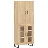 Image de vidaXL Buffet haut Chêne sonoma 69,5x34x180 cm Bois d'ingénierie, buffet, armoire latérale, armoire de rangement, armoire, buffets, armoire haute