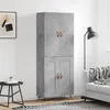 Image de Buffet haut Gris béton 69,5x34x180 cm Bois d ingénierie