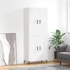 Image de vidaXL Buffet haut Blanc 69,5x34x180 cm Bois d'ingénierie, buffet, armoire latérale, armoire de rangement, armoire, buffets, armoire haute
