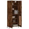 Image de Buffet haut Chêne fumé 69,5x34x180 cm Bois d'ingénierie