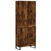 Image de Buffet haut Chêne fumé 69,5x34x180 cm Bois d'ingénierie