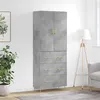 Image de vidaXL Hoge kast 69,5x34x180 cm bewerkt hout betongrijs3195839