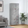 Image de vidaXL Buffet haut Gris béton 69,5x34x180 cm Bois d'ingénierie 3195879