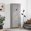 Image de vidaXL Hoge kast 69,5x34x180 cm bewerkt hout grijs sonoma eikenkleurig3195921