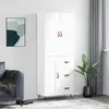 Image de vidaXL Buffet haut Blanc 69,5x34x180 cm Bois d'ingénierie, buffet, armoire latérale, armoire de rangement, armoire, buffets, armoire haute