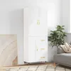 Image de vidaXL Hoge kast 69,5x34x180 cm bewerkt hout wit3195995