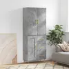 Image de Buffet haut Gris béton 69,5x34x180 cm Bois d ingénierie