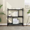 Image de VidaXL Bibliothèque à 3 niveaux noir 76x32x88 cm bois d'ingénierie 833930