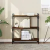 Image de VidaXL Bibliothèque 3 niveaux chêne brun 76x32x88 cm bois d'ingénierie 833934