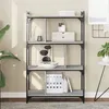 Image de VidaXL Bibliothèque à 4 niveaux sonoma gris 76x32x123 cm 833938