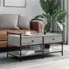 Image de vidaXL Table basse sonoma gris 99x50x50 cm bois d'ingénierie 833963