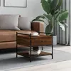 Image de vidaXL Table basse chêne marron 50x50x50 cm bois d'ingénierie 833969