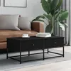 Image de vidaXL Table basse noir 100x51x40 cm bois d'ingénierie 833970