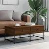 Image de vidaXL Table basse chêne marron 100x51x40 cm bois d'ingénierie 833974