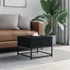 Image de vidaXL Table basse noir 51x51x40 cm bois d'ingénierie 833975