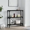 Image de Table console noir 75x22,5x75 cm bois d ingénierie