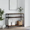 Image de Table console chêne fumé 100x29x75 cm bois d ingénierie