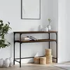 Image de vidaXL Table console chêne marron 100x35,5x75 cm bois d'ingénierie 834049