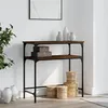 Image de vidaXL Table console chêne marron 75x35,5x75 cm bois d'ingénierie 834054