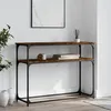 Image de vidaXL Table console chêne fumé 100x35,5x75 cm bois d'ingénierie 834067