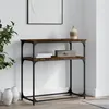 Image de vidaXL Table console chêne fumé 75x35,5x75 cm bois d'ingénierie 834072