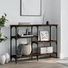 Image de vidaXL Table console chêne fumé 102x29x75 cm bois d'ingénierie 834082