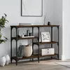 Image de vidaXL Table console chêne marron 102x29x75 cm bois d'ingénierie 834084