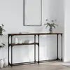 Image de vidaXL Table console chêne fumé 145x22,5x75 cm bois d'ingénierie 834097