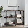 Image de vidaXL Table console chêne fumé 100x29x75 cm bois d'ingénierie 834102