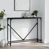 Image de vidaXL Table console noir 102x22,5x75 cm bois d'ingénierie 834130