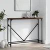 Image de vidaXL Table console chêne marron 102x22,5x75 cm bois d'ingénierie834134