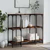 Image de vidaXL Table console chêne fumé 102x35x90 cm bois d'ingénierie 834147