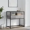 Image de vidaXL Table console sonoma gris 75x40x75 cm bois d'ingénierie 834158