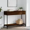 Image de vidaXL Table console chêne marron 100x34,5x75 cm bois d'ingénierie 834164