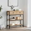 Image de Table console chêne sonoma 72,5x25x75 cm bois d ingénierie