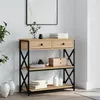 Image de Table console chêne sonoma 75x28x75 cm bois d ingénierie
