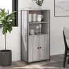 Image de Buffet haut sonoma gris 62x36x121,5 cm bois d ingénierie