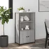 Image de vidaXL Buffet haut sonoma gris 62x32x103,5 cm bois d'ingénierie 834218