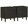 Image de vidaXL Tables de Chevet 2 pcs, Armoires de Lit avec Pieds, Tables de Nuit, Armoires de Nuit Chambre, Moderne, Noir Bois de 356816