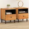 Image de vidaXL Tables de chevet 2 pcs 40x33x46 cm Bois d'acacia massif 356862