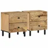 Image de vidaXL Tables de chevet 2 pcs 40x33x46 cm Bois de manguier solide356890
