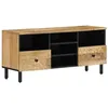 Image de vidaXL Meuble TV, Armoire de Télévision avec Pieds, Meuble Télé avec Rangement Salon Salle de Séjour Intérieur, Bois Massif 356909