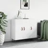 Image de Buffet blanc 90x34x80 cm bois d ingénierie