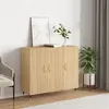 Image de vidaXL Buffet, Armoire avec Pieds et Portes, Meuble de Rangement, Organisateur de Salon Intérieur, Moderne, Chêne Sonoma Bois d'Ingénierie