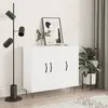 Image de Buffet blanc 90x34x80 cm bois d ingénierie