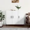 Image de vidaXL Buffet blanc 90x34x80 cm bois d'ingénierie 828116