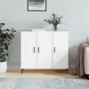 Image de vidaXL Dressoir 90x34x80 cm bewerkt hout wit828124
